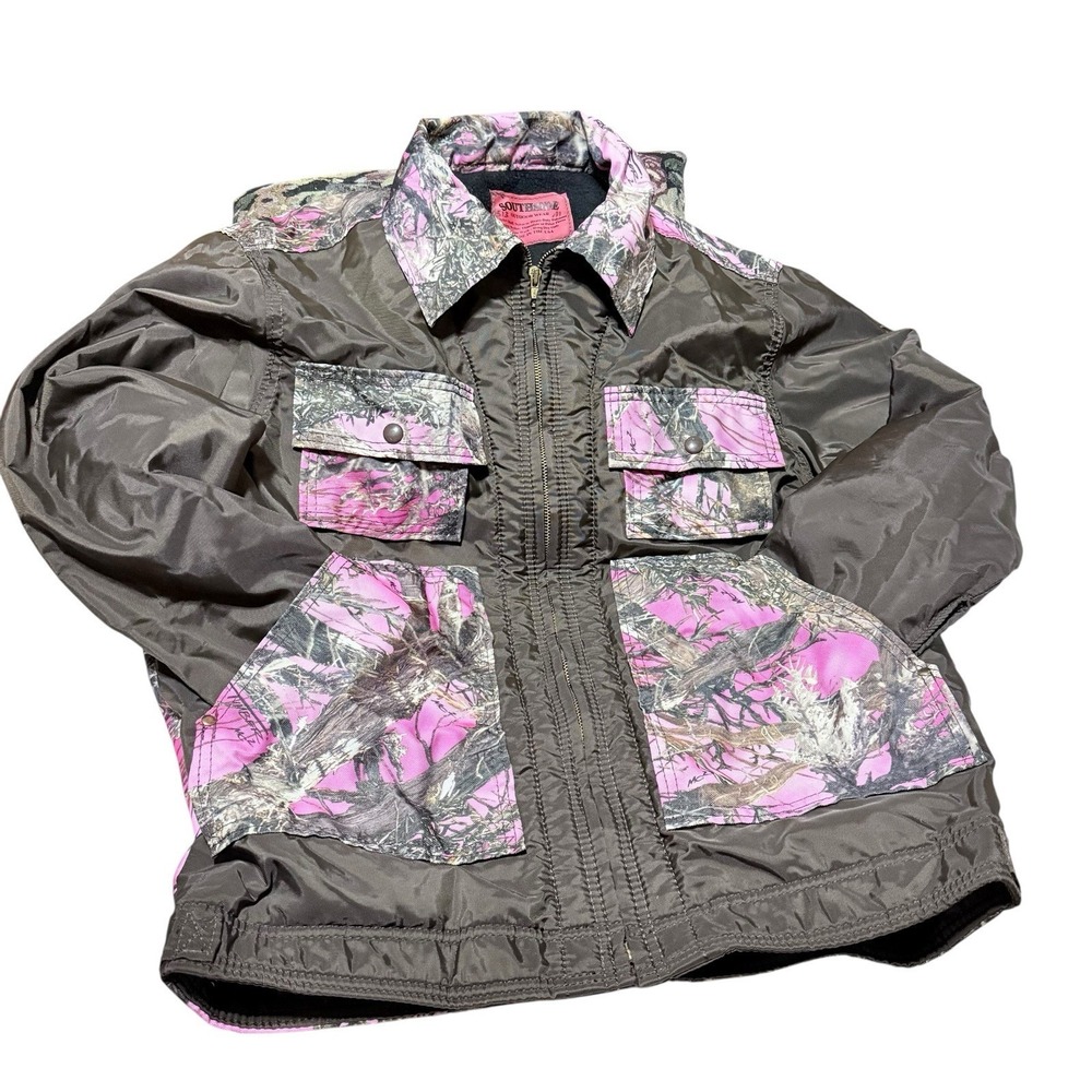 Women's M‎ Southside Outdoor Wear Brown & Pink Camo Coat USA Made Hunting Trades